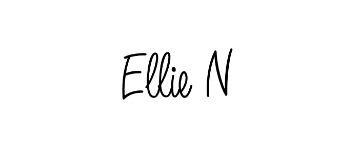 Design your own signature with our free online signature maker. With this signature software, you can create a handwritten (Angelique-Rose-font-FFP) signature for name Ellie N. Ellie N signature style 5 images and pictures png