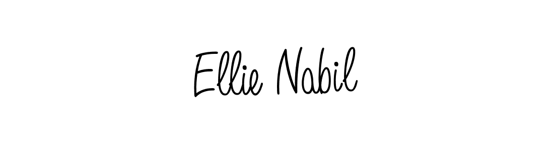 How to make Ellie Nabil name signature. Use Angelique-Rose-font-FFP style for creating short signs online. This is the latest handwritten sign. Ellie Nabil signature style 5 images and pictures png