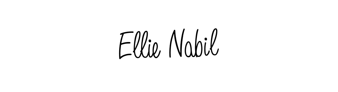 How to make Ellie Nabil name signature. Use Angelique-Rose-font-FFP style for creating short signs online. This is the latest handwritten sign. Ellie Nabil signature style 5 images and pictures png