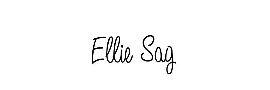 Use a signature maker to create a handwritten signature online. With this signature software, you can design (Angelique-Rose-font-FFP) your own signature for name Ellie Sag. Ellie Sag signature style 5 images and pictures png