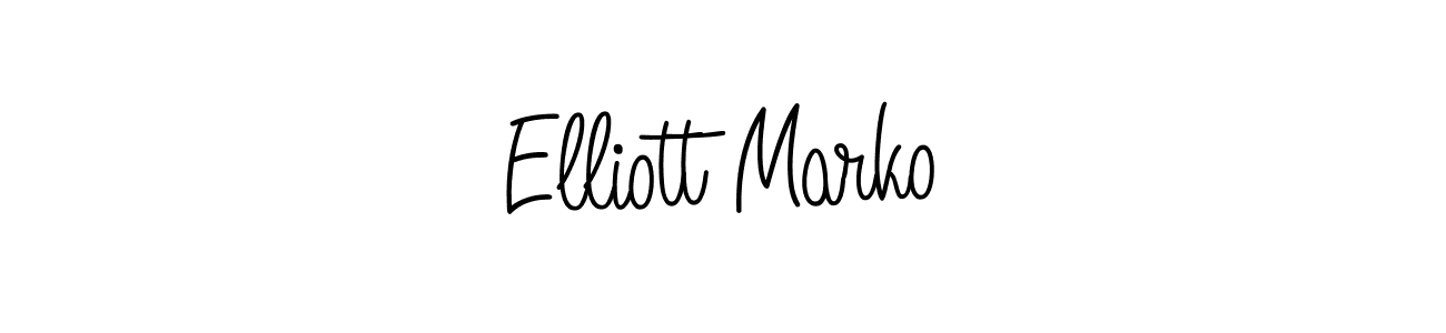 How to Draw Elliott Marko signature style? Angelique-Rose-font-FFP is a latest design signature styles for name Elliott Marko. Elliott Marko signature style 5 images and pictures png