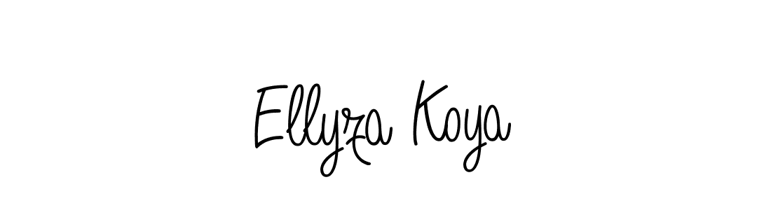 Create a beautiful signature design for name Ellyza Koya. With this signature (Angelique-Rose-font-FFP) fonts, you can make a handwritten signature for free. Ellyza Koya signature style 5 images and pictures png