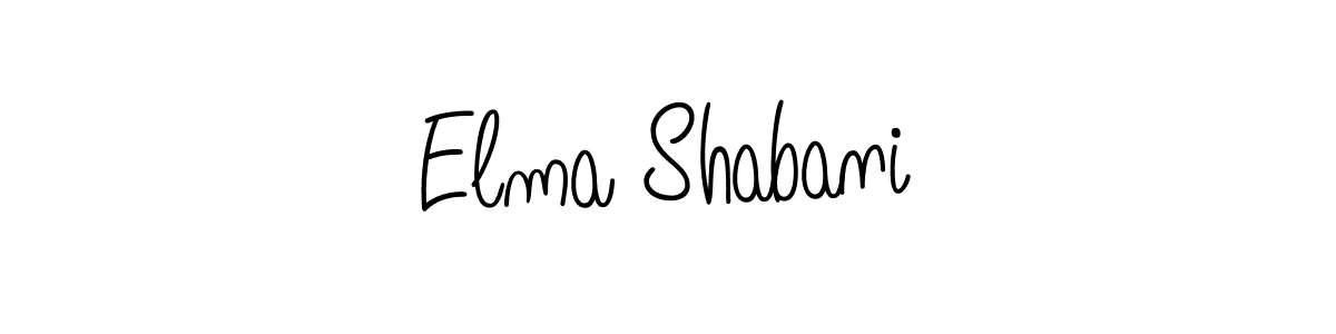 Elma Shabani stylish signature style. Best Handwritten Sign (Angelique-Rose-font-FFP) for my name. Handwritten Signature Collection Ideas for my name Elma Shabani. Elma Shabani signature style 5 images and pictures png