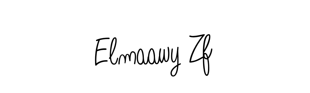 How to make Elmaawy Zf name signature. Use Angelique-Rose-font-FFP style for creating short signs online. This is the latest handwritten sign. Elmaawy Zf signature style 5 images and pictures png