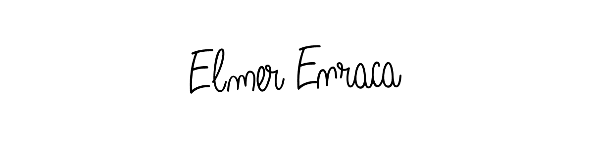 You should practise on your own different ways (Angelique-Rose-font-FFP) to write your name (Elmer Enraca) in signature. don't let someone else do it for you. Elmer Enraca signature style 5 images and pictures png