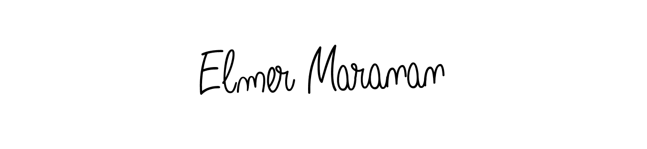 Make a beautiful signature design for name Elmer Maranan. With this signature (Angelique-Rose-font-FFP) style, you can create a handwritten signature for free. Elmer Maranan signature style 5 images and pictures png
