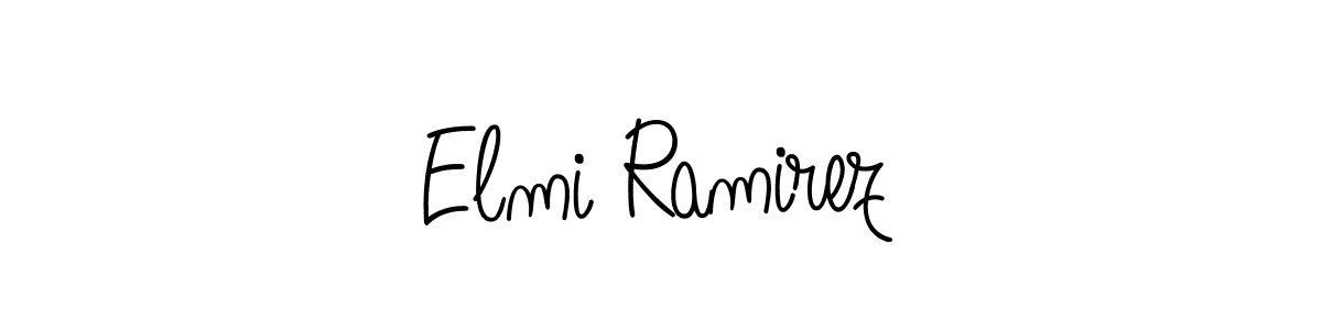 How to make Elmi Ramirez name signature. Use Angelique-Rose-font-FFP style for creating short signs online. This is the latest handwritten sign. Elmi Ramirez signature style 5 images and pictures png