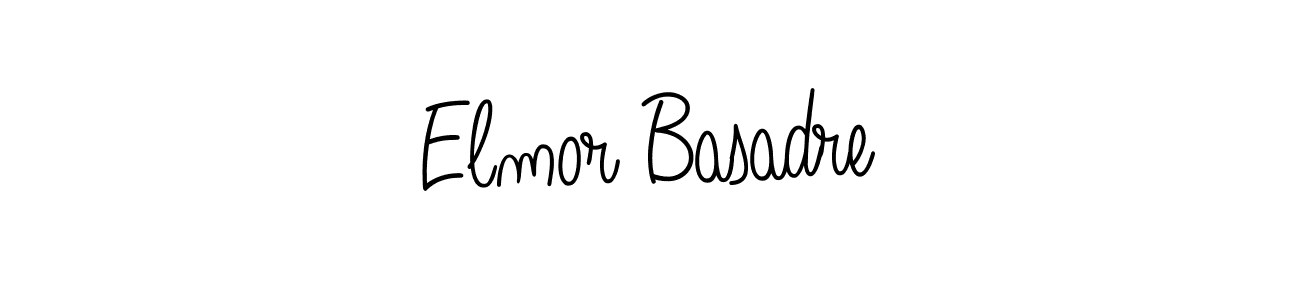 Use a signature maker to create a handwritten signature online. With this signature software, you can design (Angelique-Rose-font-FFP) your own signature for name Elmor Basadre. Elmor Basadre signature style 5 images and pictures png