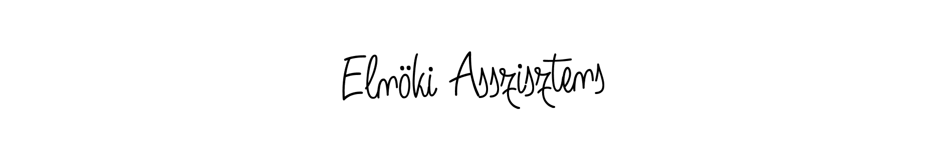 Create a beautiful signature design for name Elnöki Asszisztens. With this signature (Angelique-Rose-font-FFP) fonts, you can make a handwritten signature for free. Elnöki Asszisztens signature style 5 images and pictures png