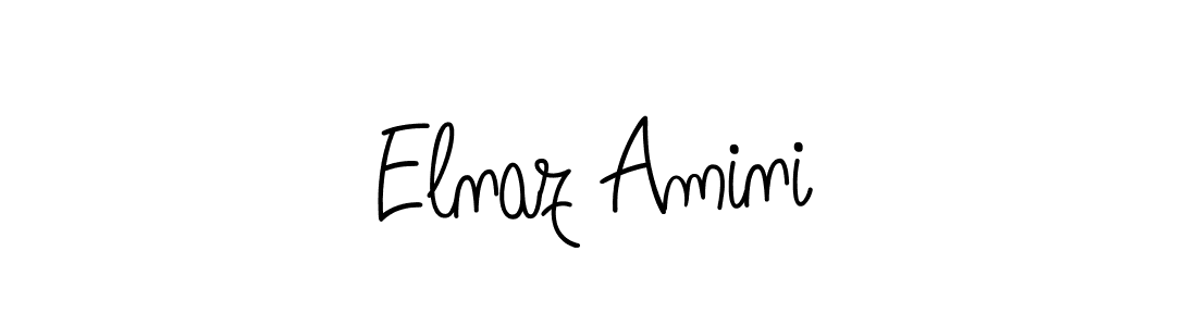 Make a beautiful signature design for name Elnaz Amini. With this signature (Angelique-Rose-font-FFP) style, you can create a handwritten signature for free. Elnaz Amini signature style 5 images and pictures png
