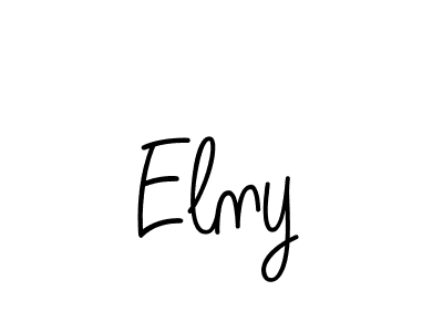 How to make Elny name signature. Use Angelique-Rose-font-FFP style for creating short signs online. This is the latest handwritten sign. Elny signature style 5 images and pictures png