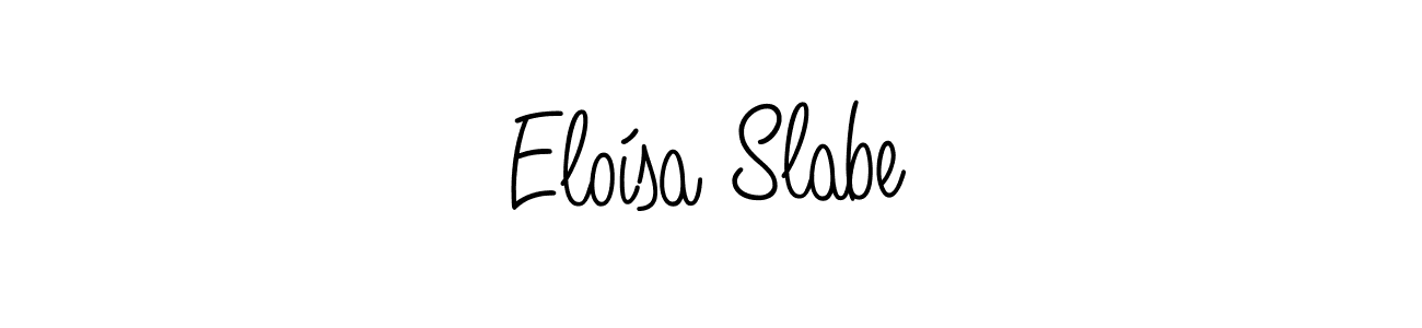 Use a signature maker to create a handwritten signature online. With this signature software, you can design (Angelique-Rose-font-FFP) your own signature for name Eloísa Slabe. Eloísa Slabe signature style 5 images and pictures png