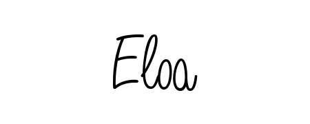 Create a beautiful signature design for name Eloa. With this signature (Angelique-Rose-font-FFP) fonts, you can make a handwritten signature for free. Eloa signature style 5 images and pictures png
