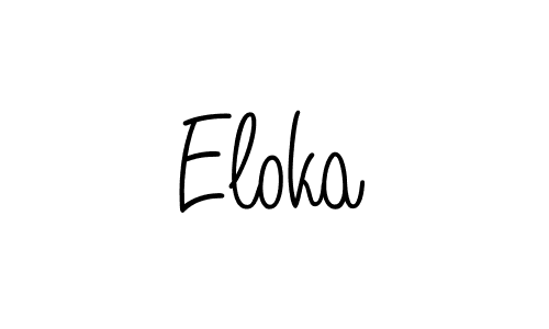 How to make Eloka name signature. Use Angelique-Rose-font-FFP style for creating short signs online. This is the latest handwritten sign. Eloka signature style 5 images and pictures png