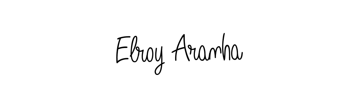 Design your own signature with our free online signature maker. With this signature software, you can create a handwritten (Angelique-Rose-font-FFP) signature for name Elroy Aranha. Elroy Aranha signature style 5 images and pictures png