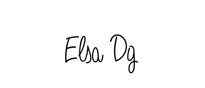 How to make Elsa Dg name signature. Use Angelique-Rose-font-FFP style for creating short signs online. This is the latest handwritten sign. Elsa Dg signature style 5 images and pictures png