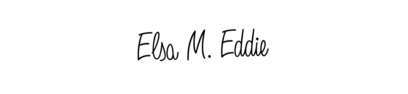 if you are searching for the best signature style for your name Elsa M. Eddie. so please give up your signature search. here we have designed multiple signature styles  using Angelique-Rose-font-FFP. Elsa M. Eddie signature style 5 images and pictures png