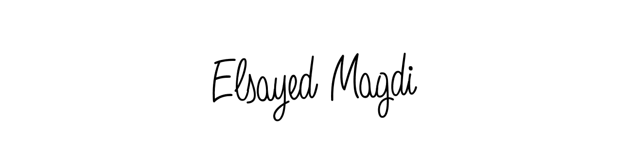The best way (Angelique-Rose-font-FFP) to make a short signature is to pick only two or three words in your name. The name Elsayed Magdi include a total of six letters. For converting this name. Elsayed Magdi signature style 5 images and pictures png