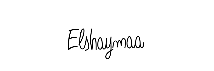 Make a beautiful signature design for name Elshaymaa. With this signature (Angelique-Rose-font-FFP) style, you can create a handwritten signature for free. Elshaymaa signature style 5 images and pictures png