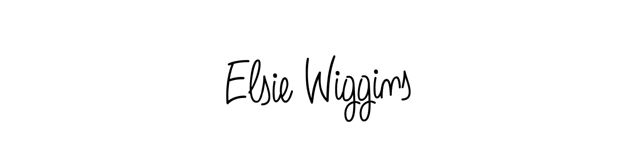 You should practise on your own different ways (Angelique-Rose-font-FFP) to write your name (Elsie Wiggins) in signature. don't let someone else do it for you. Elsie Wiggins signature style 5 images and pictures png