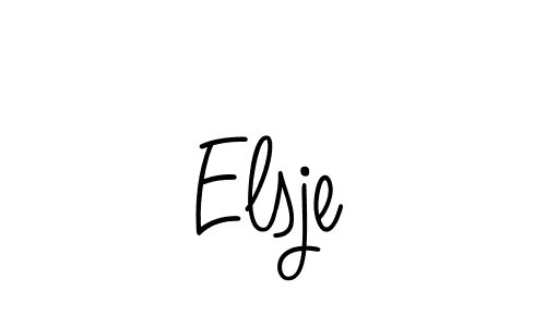 The best way (Angelique-Rose-font-FFP) to make a short signature is to pick only two or three words in your name. The name Elsje include a total of six letters. For converting this name. Elsje signature style 5 images and pictures png