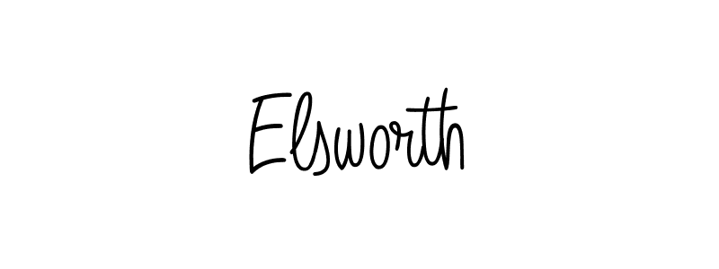 Make a beautiful signature design for name Elsworth. With this signature (Angelique-Rose-font-FFP) style, you can create a handwritten signature for free. Elsworth signature style 5 images and pictures png