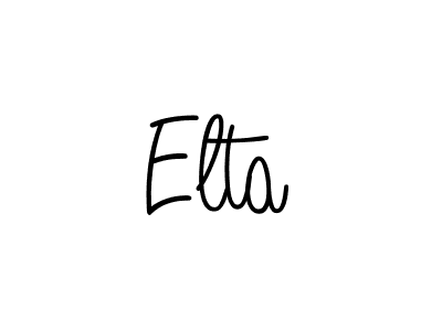 The best way (Angelique-Rose-font-FFP) to make a short signature is to pick only two or three words in your name. The name Elta include a total of six letters. For converting this name. Elta signature style 5 images and pictures png