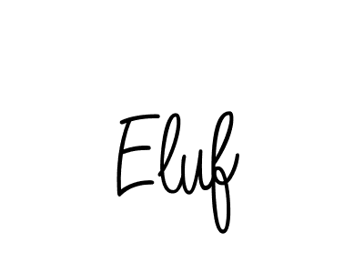 Use a signature maker to create a handwritten signature online. With this signature software, you can design (Angelique-Rose-font-FFP) your own signature for name Eluf. Eluf signature style 5 images and pictures png