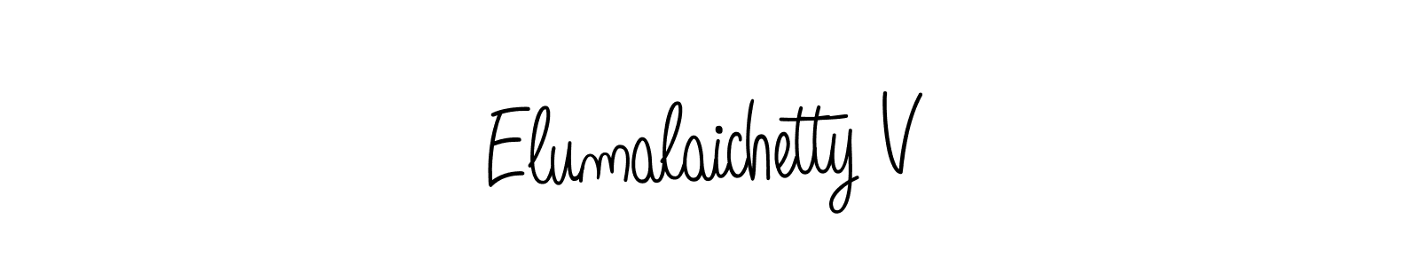 Elumalaichetty V stylish signature style. Best Handwritten Sign (Angelique-Rose-font-FFP) for my name. Handwritten Signature Collection Ideas for my name Elumalaichetty V. Elumalaichetty V signature style 5 images and pictures png