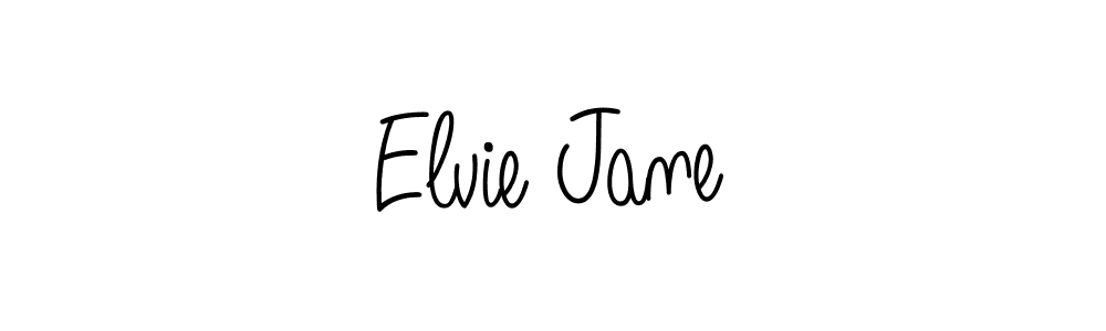You should practise on your own different ways (Angelique-Rose-font-FFP) to write your name (Elvie Jane) in signature. don't let someone else do it for you. Elvie Jane signature style 5 images and pictures png