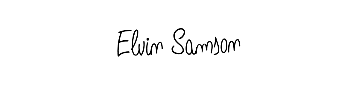 Make a beautiful signature design for name Elvin Samson. With this signature (Angelique-Rose-font-FFP) style, you can create a handwritten signature for free. Elvin Samson signature style 5 images and pictures png