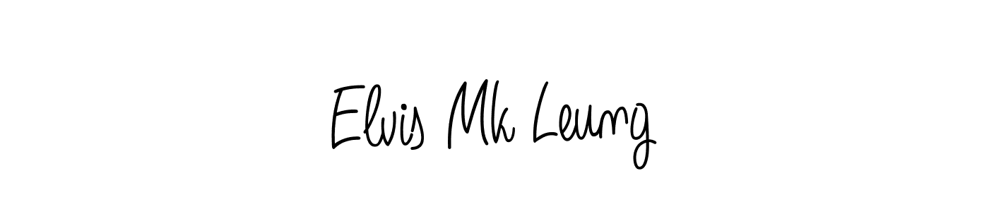 Design your own signature with our free online signature maker. With this signature software, you can create a handwritten (Angelique-Rose-font-FFP) signature for name Elvis Mk Leung. Elvis Mk Leung signature style 5 images and pictures png