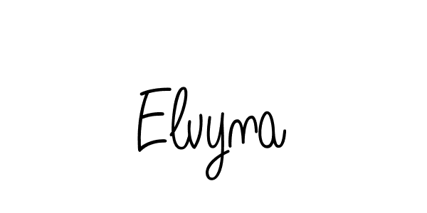 You should practise on your own different ways (Angelique-Rose-font-FFP) to write your name (Elvyna) in signature. don't let someone else do it for you. Elvyna signature style 5 images and pictures png