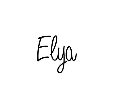 You should practise on your own different ways (Angelique-Rose-font-FFP) to write your name (Elya) in signature. don't let someone else do it for you. Elya signature style 5 images and pictures png