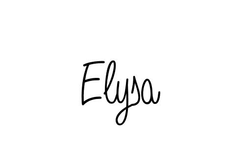 You should practise on your own different ways (Angelique-Rose-font-FFP) to write your name (Elysa) in signature. don't let someone else do it for you. Elysa signature style 5 images and pictures png