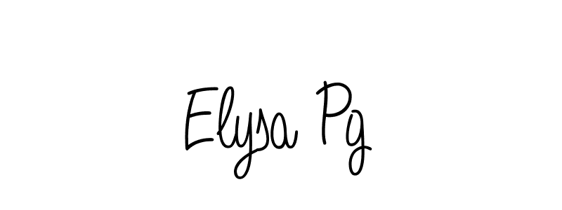Use a signature maker to create a handwritten signature online. With this signature software, you can design (Angelique-Rose-font-FFP) your own signature for name Elysa Pg. Elysa Pg signature style 5 images and pictures png