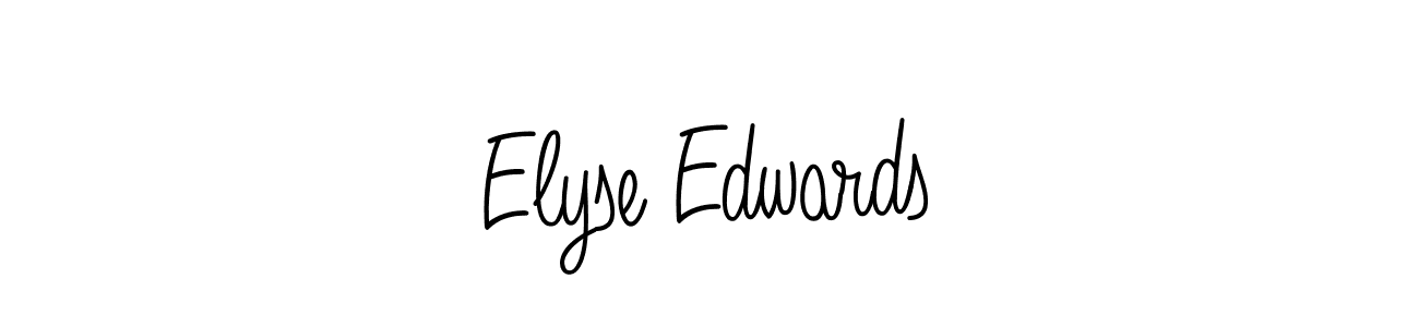 Elyse Edwards stylish signature style. Best Handwritten Sign (Angelique-Rose-font-FFP) for my name. Handwritten Signature Collection Ideas for my name Elyse Edwards. Elyse Edwards signature style 5 images and pictures png