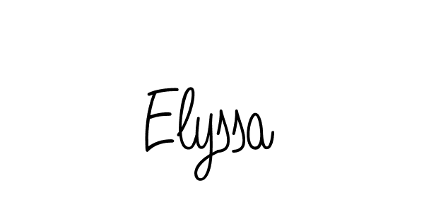 Elyssa stylish signature style. Best Handwritten Sign (Angelique-Rose-font-FFP) for my name. Handwritten Signature Collection Ideas for my name Elyssa. Elyssa signature style 5 images and pictures png