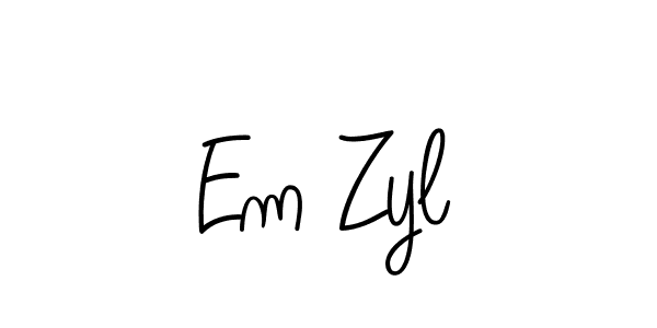 You should practise on your own different ways (Angelique-Rose-font-FFP) to write your name (Em Zyl) in signature. don't let someone else do it for you. Em Zyl signature style 5 images and pictures png