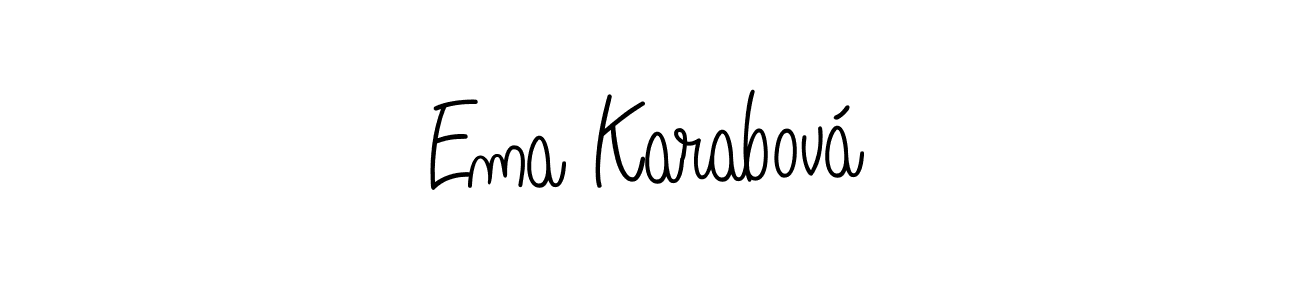 This is the best signature style for the Ema Karabová name. Also you like these signature font (Angelique-Rose-font-FFP). Mix name signature. Ema Karabová signature style 5 images and pictures png