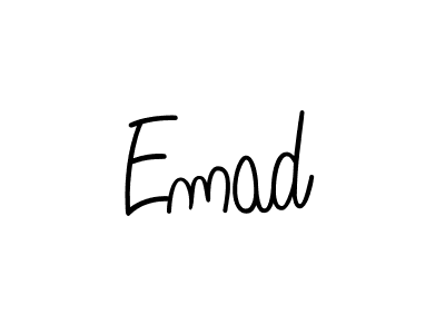 You should practise on your own different ways (Angelique-Rose-font-FFP) to write your name (Emad) in signature. don't let someone else do it for you. Emad signature style 5 images and pictures png