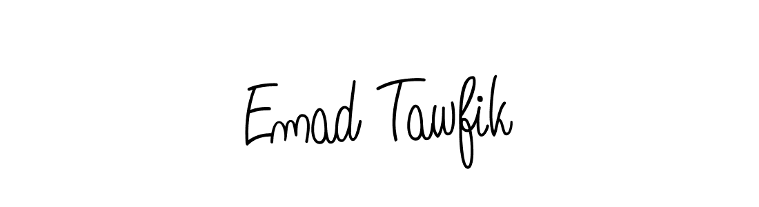 Emad Tawfik stylish signature style. Best Handwritten Sign (Angelique-Rose-font-FFP) for my name. Handwritten Signature Collection Ideas for my name Emad Tawfik. Emad Tawfik signature style 5 images and pictures png