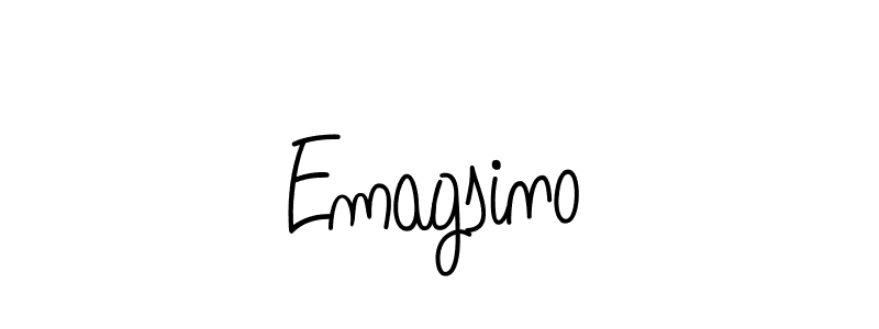 How to make Emagsino name signature. Use Angelique-Rose-font-FFP style for creating short signs online. This is the latest handwritten sign. Emagsino signature style 5 images and pictures png