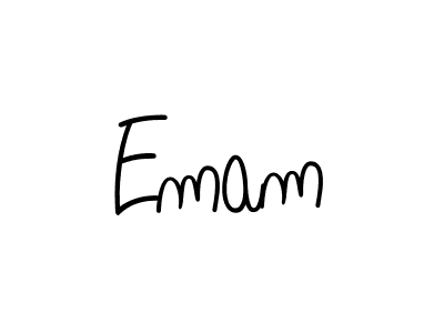 Make a beautiful signature design for name Emam. With this signature (Angelique-Rose-font-FFP) style, you can create a handwritten signature for free. Emam signature style 5 images and pictures png