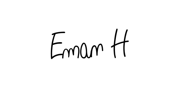 Make a beautiful signature design for name Eman H. With this signature (Angelique-Rose-font-FFP) style, you can create a handwritten signature for free. Eman H signature style 5 images and pictures png