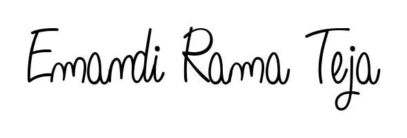 A dynamic signature style for Emandi Rama Teja using Angelique-Rose-font-FFP script. Designed to look authentic, handwritten, and professional. Emandi Rama Teja signature style 5 images and pictures png