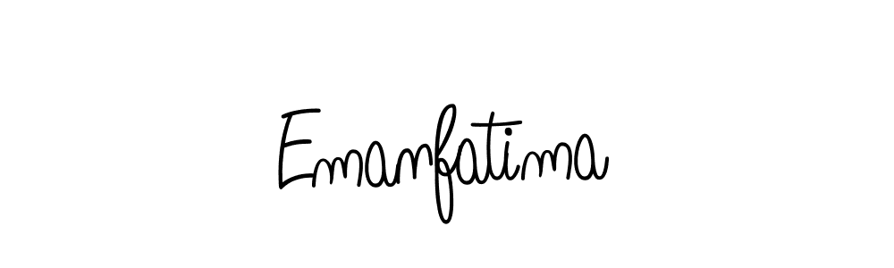 You should practise on your own different ways (Angelique-Rose-font-FFP) to write your name (Emanfatima) in signature. don't let someone else do it for you. Emanfatima signature style 5 images and pictures png