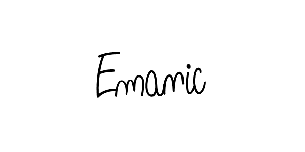 Make a beautiful signature design for name Emanic. With this signature (Angelique-Rose-font-FFP) style, you can create a handwritten signature for free. Emanic signature style 5 images and pictures png