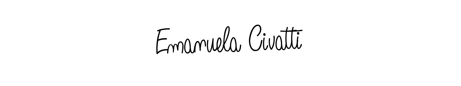 How to Draw Emanuela Civatti signature style? Angelique-Rose-font-FFP is a latest design signature styles for name Emanuela Civatti. Emanuela Civatti signature style 5 images and pictures png