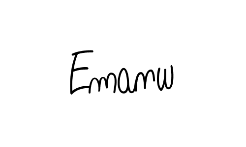 You should practise on your own different ways (Angelique-Rose-font-FFP) to write your name (Emanw) in signature. don't let someone else do it for you. Emanw signature style 5 images and pictures png